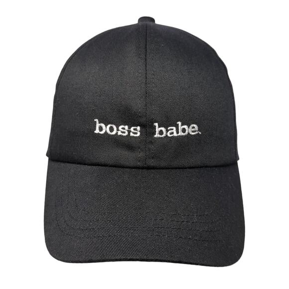 Boss Babe Strapback Baseball Cap Black One Size Adjustable Melrose And Market - Picture 1 of 9